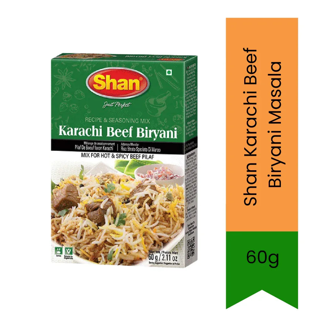 Shan Beef Biryani Spice Mix (Bade Ka Biryani Masala) | 60g - Rich Rice Dish Masala for Robust Beef & Mutton Biryani, Bold & Aromatic Feast Blend | South Africa | India Bazaar