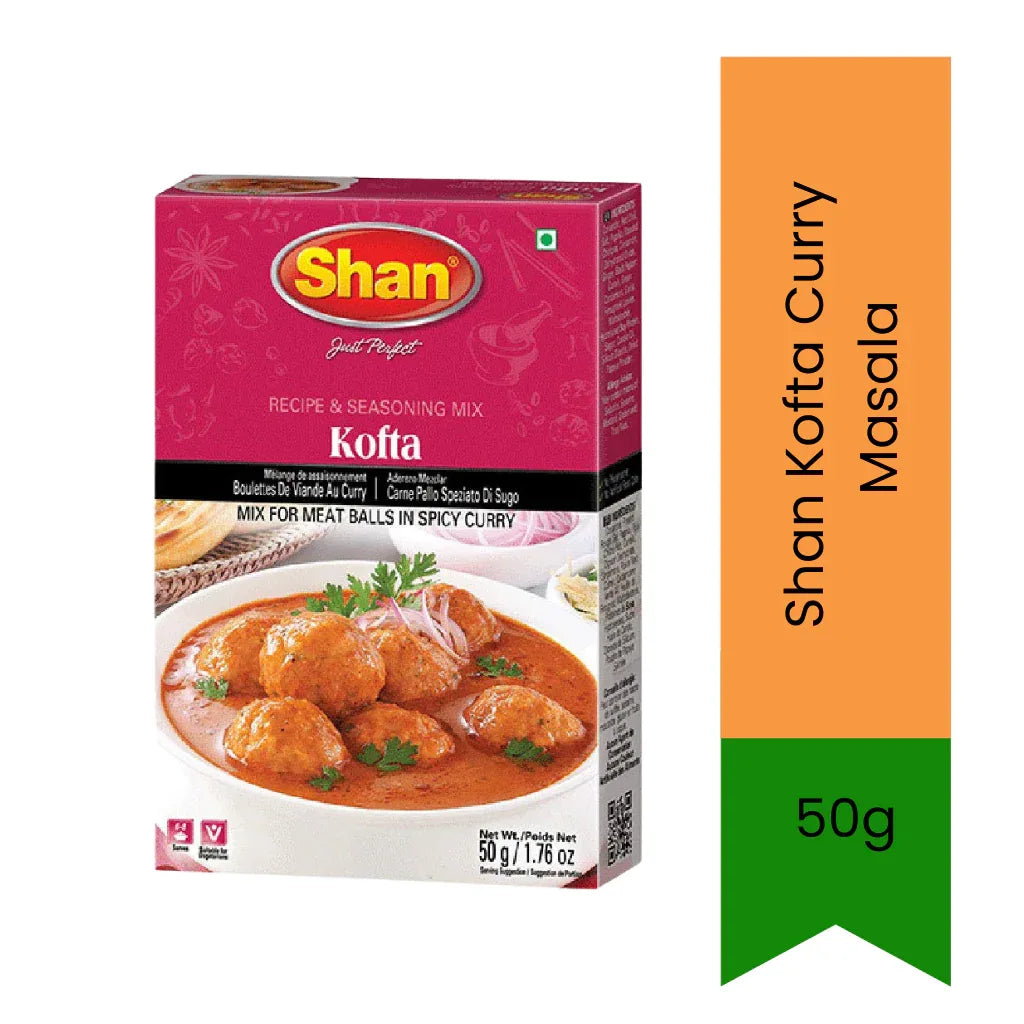 Shan Meatball Kofta Curry Spice Mix (Kofta Masala) | 50g - Rich Meatball Curry Masala for Traditional Mince Dishes & Gravies, Deep Aromatic Spice Blend | South Africa | India Bazaar
