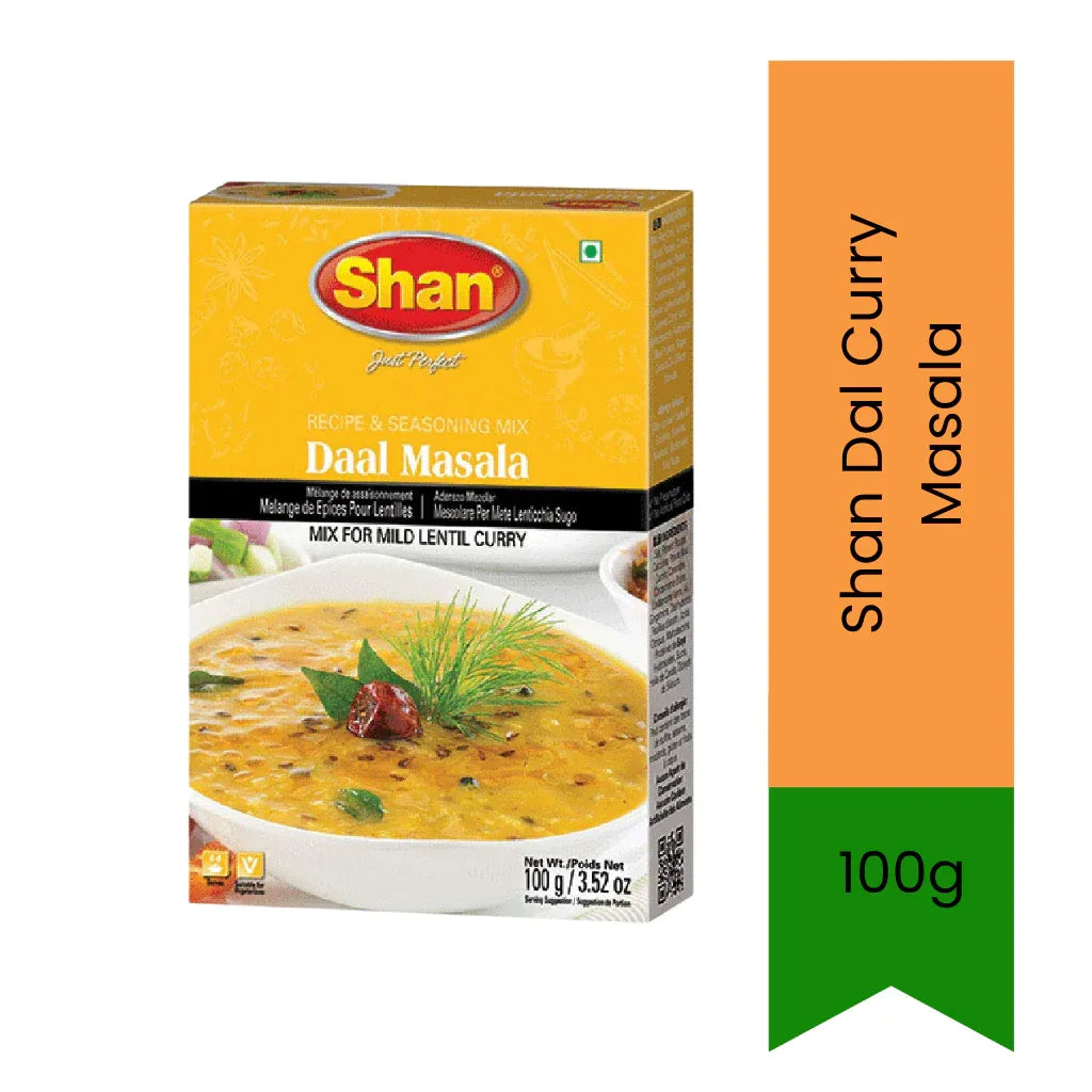 Shan Lentil Curry Spice Mix Dal Masala (Dal Masala) | 100g - Flavourful Cooking Blend for Yellow Dal, Tadka & Everyday Soups, Savory Indian Taste | South Africa | India Bazaar