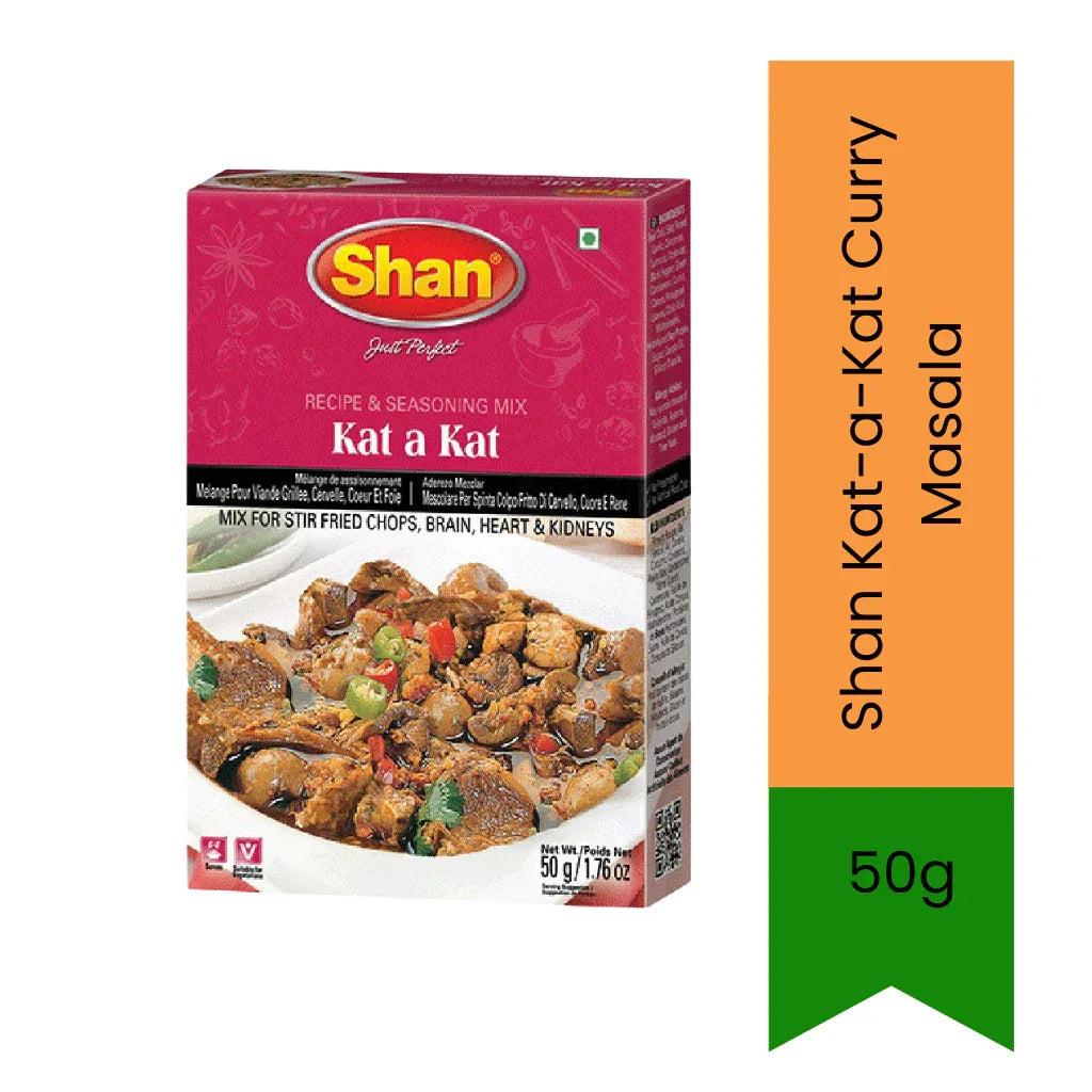 Shan Kat-a-Kat Curry Spice Mix (Kat-a-Kat Masala) | 50g - Street Style Dhaba Flavor, Zesty & Spicy | Best for Tawa Stir-Fry, Minced Meat & Fusion Cooking | South Africa | India Bazaar