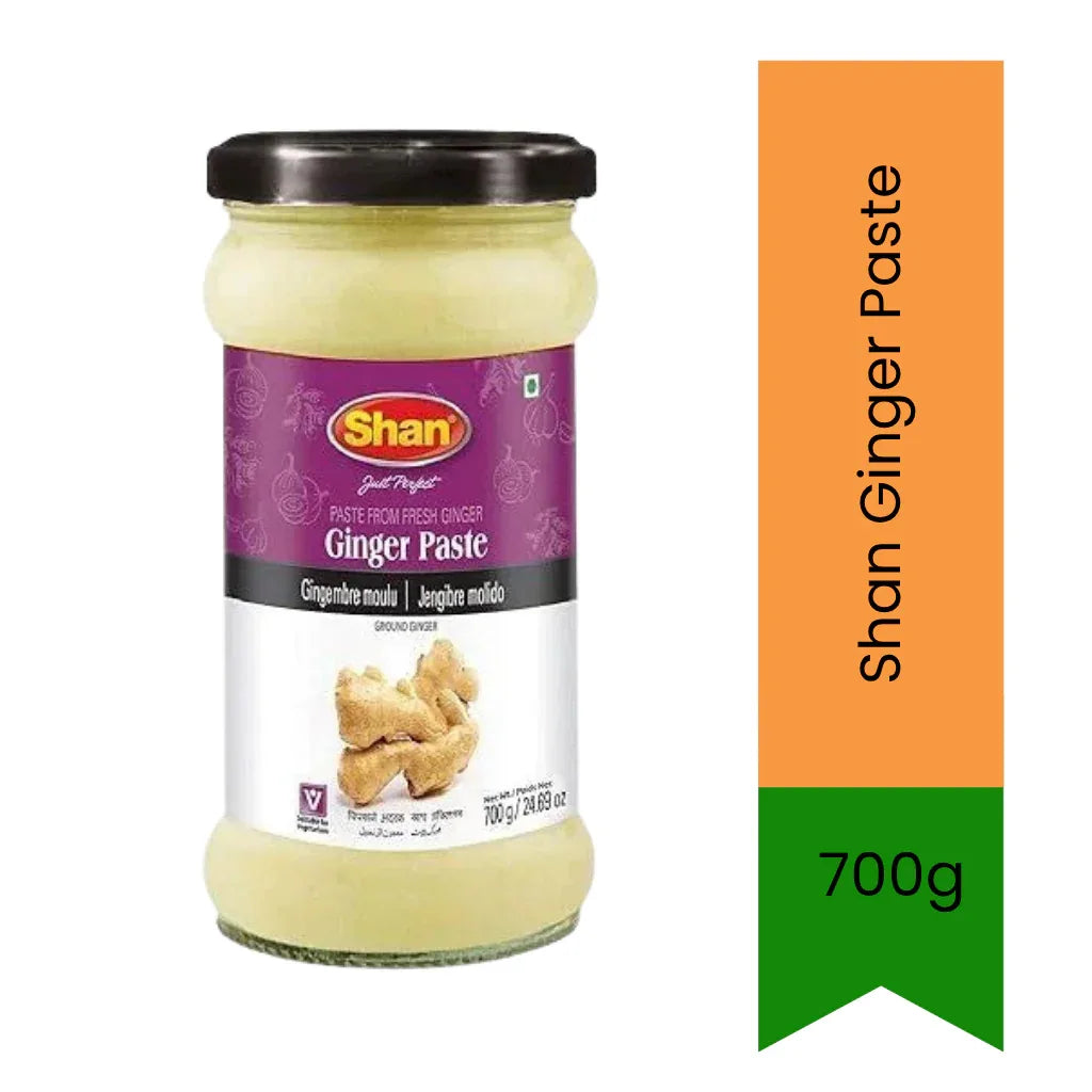 Shan Ginger Paste (Adrak Paste Value Pack) | 700g - Ready-to-Use Crushed Aromatic Ginger for Daily Meat Marinades, Curries & Fast Stir-Fries | South Africa | India Bazaar