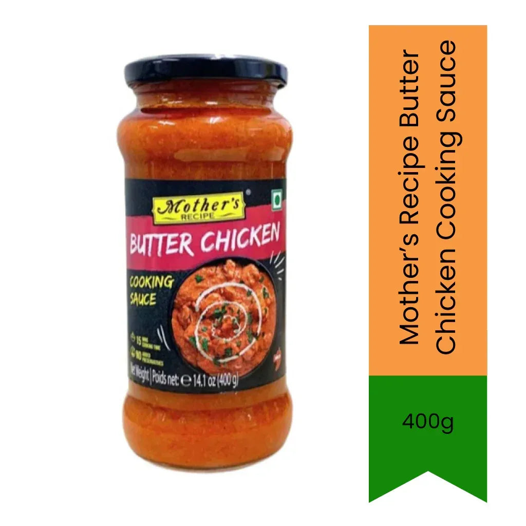 Mother's Recipe Butter Chicken Cooking Sauce Creamy Base (Makhani Gravy) | 400g - Smooth Ready To Cook Sauce for Quick Restaurant-Style Butter Chicken, Pasta & Basmati Rice | South Africa | India Bazaar