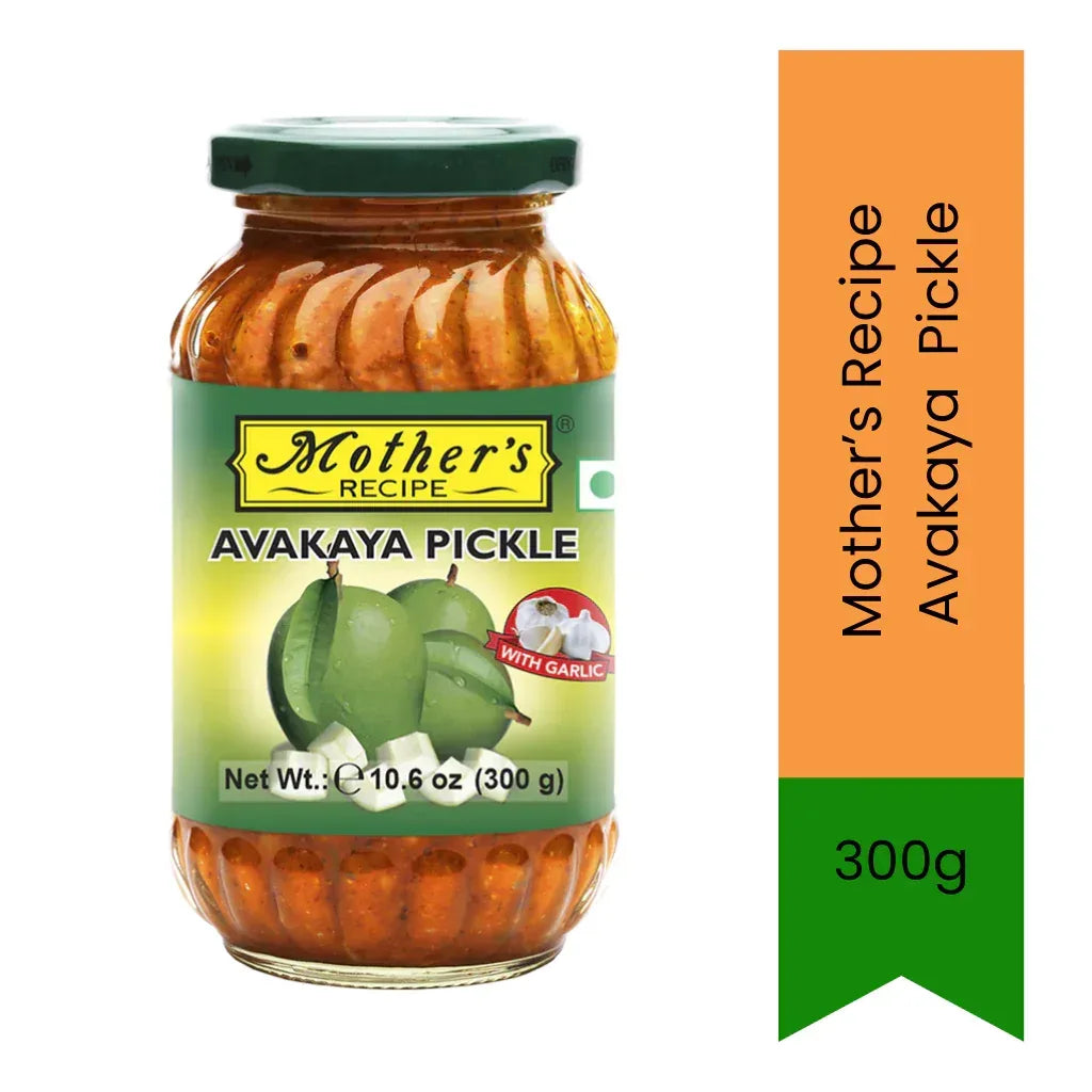 Mother's Recipe Spicy Raw Mango Pickle Avakaya (Andhra Aam Ka Achar) | 300g - Hot Mustard Oil Infused South Indian Condiment for Curd Rice, Pap & Daily Meals, Bold Fiery Taste | South Africa | India Bazaar