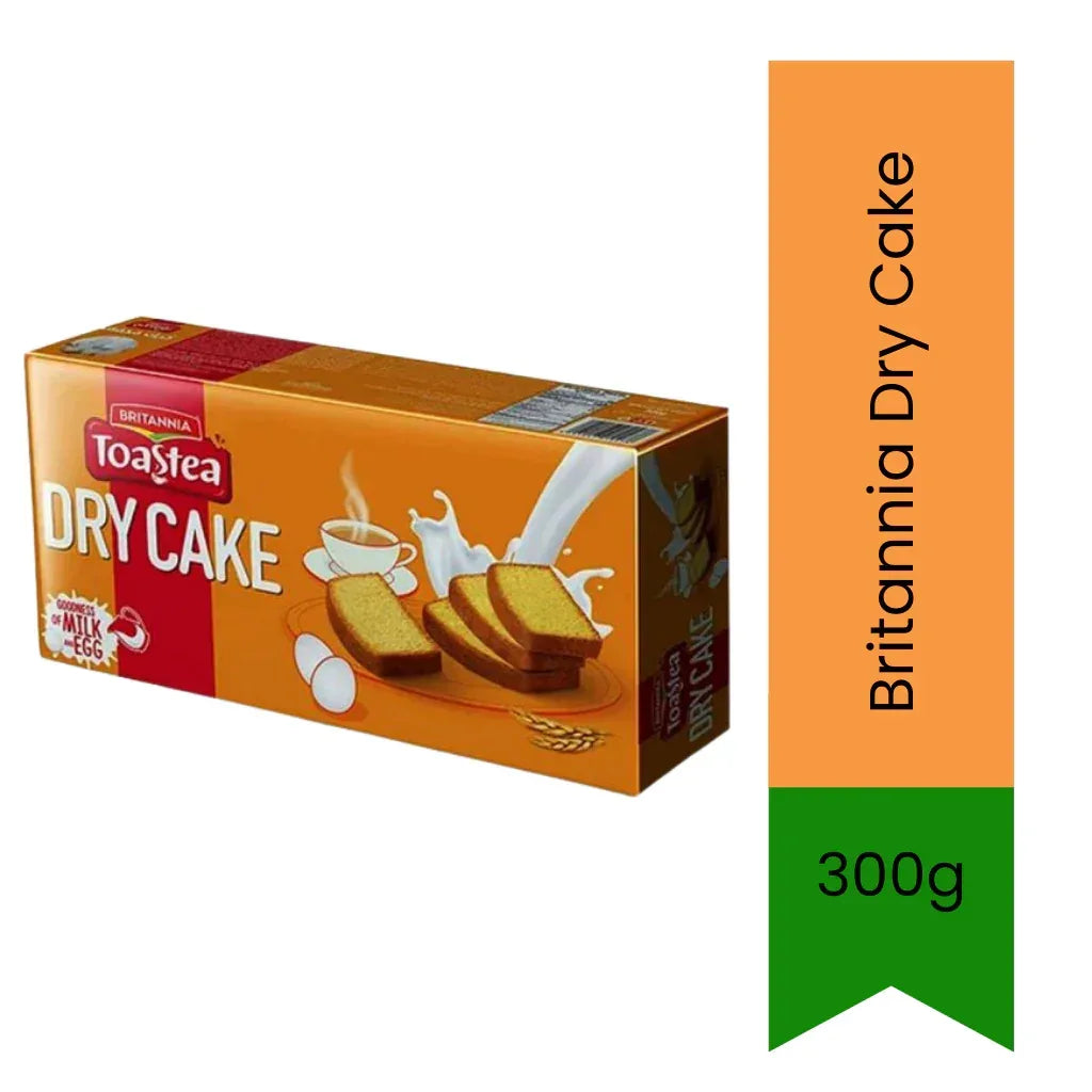 Britannia Dry Cake Premium Rusk Sponge (Cake Rusk) | 300g - Toasted Bakery Sponge Cake slices for High Tea, Elegant Dessert Platters & Coffee Pairings, Golden Crust Texture | South Africa | India Bazaar
