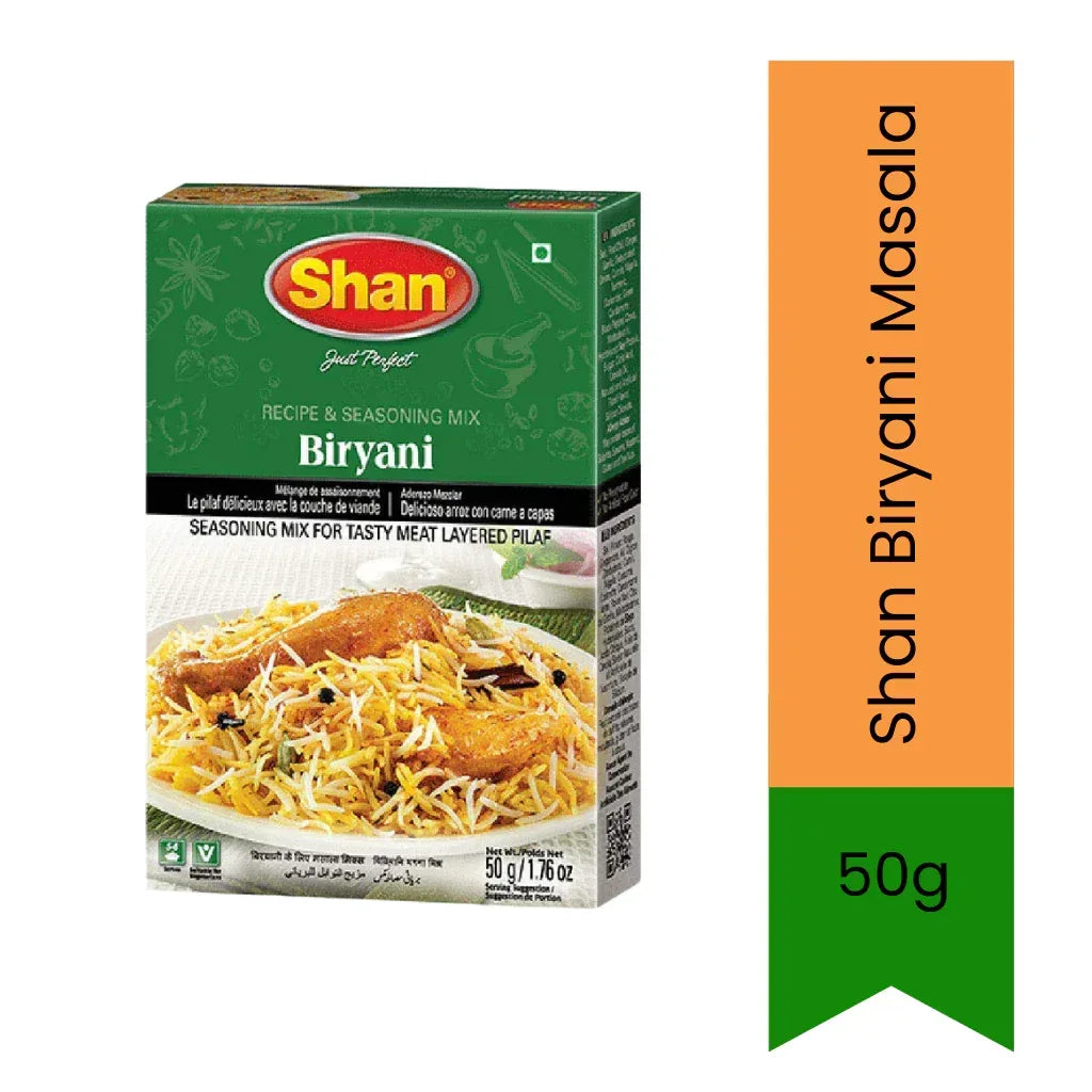 Shan Biryani Masala (Traditional Spiced Rice Mix) | 50g - Classic Fragrant Blend of Core Pods & Herbs for Layered Chicken, Beef or Vegetable Pilafs | South Africa | India Bazaar