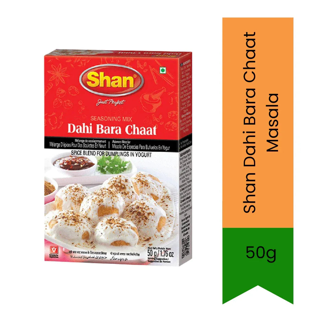 Shan Dahi Bara Chaat Masala (Dahi Vada Spice Dusting) | 50g - Zesty & Tangy Roasted Spice Blend for Cold Yogurt Dumplings & Savoury Snacks | South Africa | India Bazaar