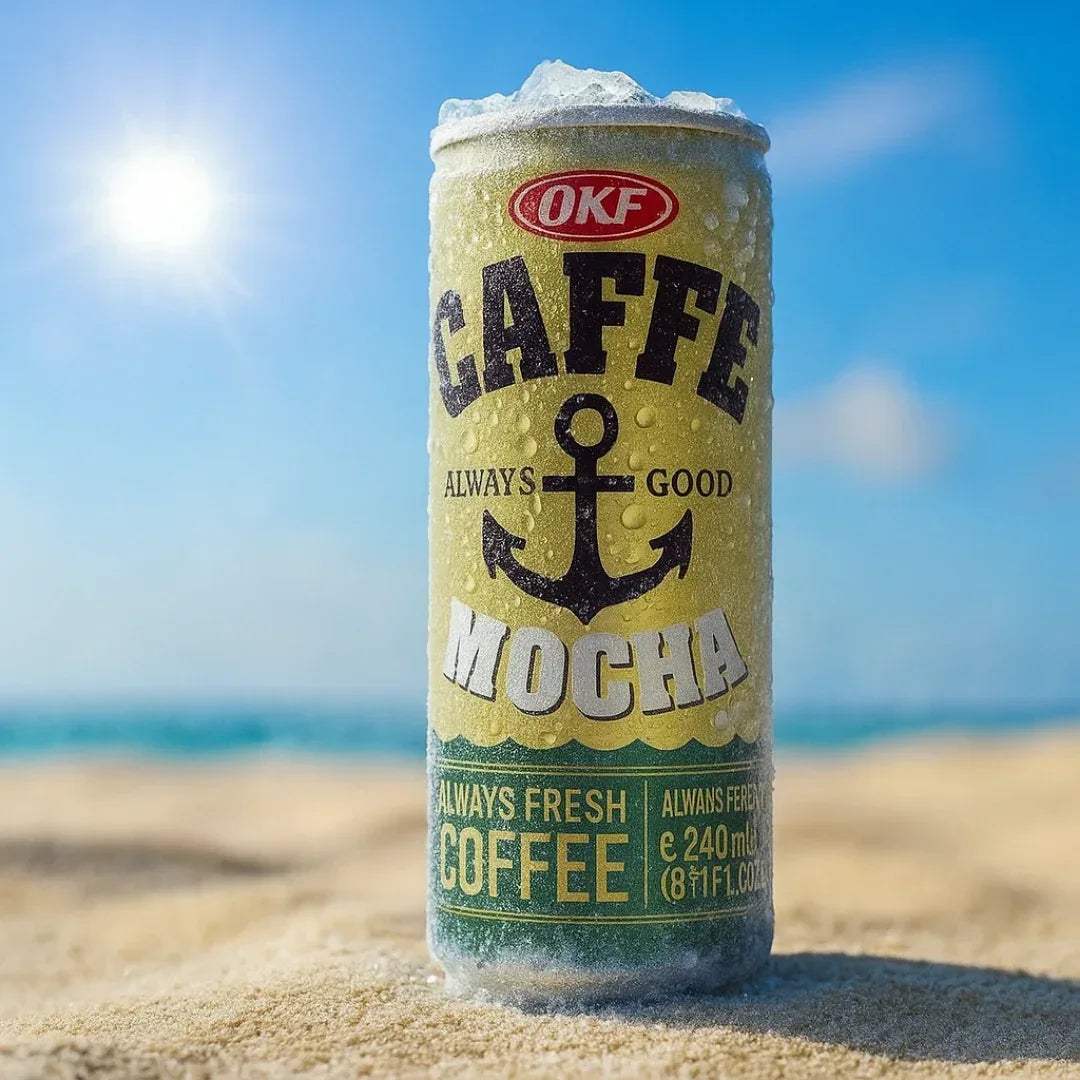 OKF Caffe Mocha Coffee Drink | 240ml Can - Rich Chocolate Infused Sweet Iced Espresso Cooler, Refreshing Gourmet Afternoon Caffeine Pick-Me-Up | South Africa | India Bazaar