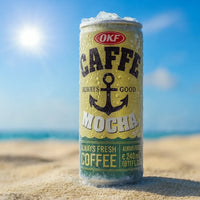 OKF Caffe Mocha Coffee Drink | 240ml Can - Rich Chocolate Infused Sweet Iced Espresso Cooler, Refreshing Gourmet Afternoon Caffeine Pick-Me-Up | South Africa | India Bazaar