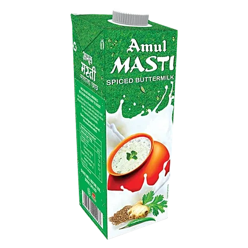 Amul Masti Buttermilk Spiced Yogurt Drink (Chhas / Chaas) | 1l - Tangy Low Fat Digestive Beverage with Cumin & Mint, Ideal for Post-Meal Refreshment & Diet | South Africa | India Bazaar