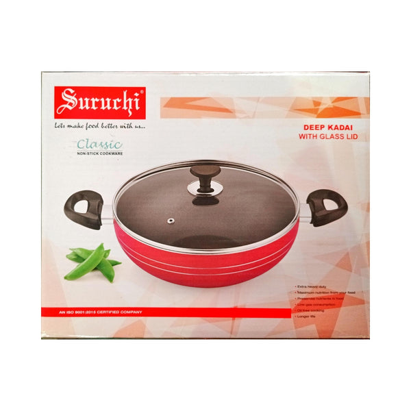 Suruchi Deep Kadai 260Mm (Glass Lid)