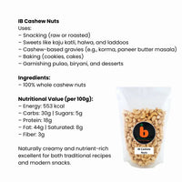 IB Cashew Nuts – Whole Kaju Boontjies (Premium Grade)