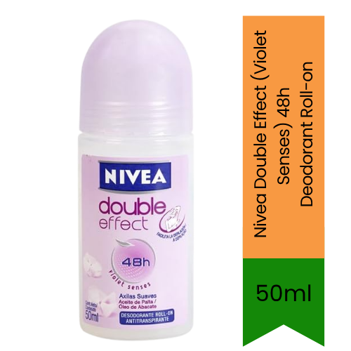NIVEA Double Effect Anti-Perspirant Roll-On (Roll-on Deodorant) | 50ml - Premium Underarm Care | 48H Sweat & Odour Defense | Smooth Underarms & Shave Support | South Africa | India Bazaar