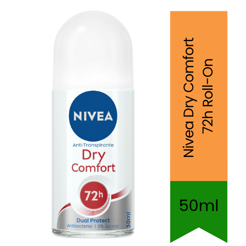 NIVEA Dry Comfort Anti-Perspirant Roll-On (Roll-on Deodorant) | 50ml - Premium Underarm Protection | Dual Active 48H Dry Freshness & Odour Protection | South Africa | India Bazaar