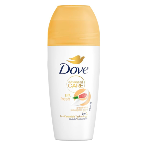 Dove Advanced Care Go Fresh Grapefruit & Lemongrass Anti-Perspirant Roll-On (Roll-on Deodorant) | 50ml - Premium Underarm Protection | 72H Sweat Defense | Energizing Citrus Scent | South Africa | India Bazaar