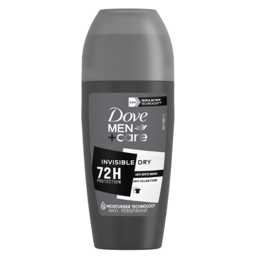 Dove Men Care Invisible Dry Anti-Perspirant Roll-On (Roll-on Deodorant) | 50ml - Premium Mens Underarm Protection | 72H Sweat & Odour Control | Anti-White Marks & Yellow Stains | South Africa | India Bazaar