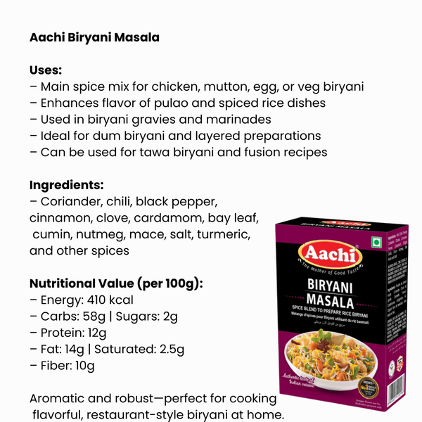 Aachi Biryani Masala |BB:SEP.2025