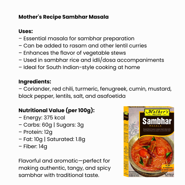 Mother's Recipe Sambhar Masala | BB:24.JAN.2027