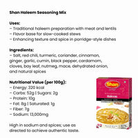 Shan Haleem Seasoning Mix (Spiced Meat & Lentil Stew Powder) | 50g - Authentic Traditional Spice Blend for Slow-Cooked Hearty Grains & Meat Porridge | South Africa | India Bazaar