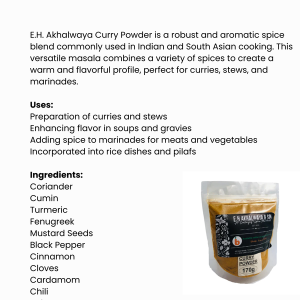 E.H.Akhalwaya & Son Curry Powder 170g