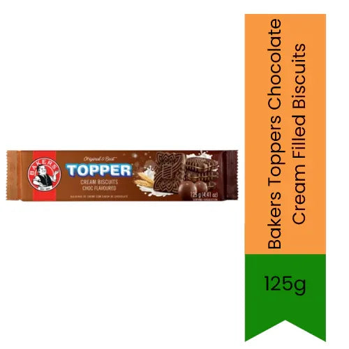 Bakers Toppers Chocolate Cream Filled Biscuits 125g