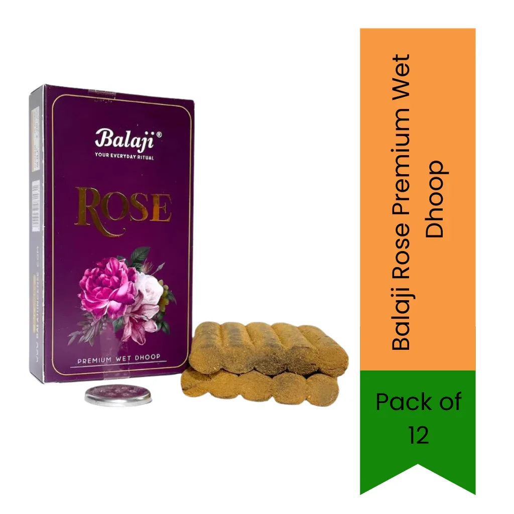 Balaji Rose Premium Wet Incense / Wet Dhoop | Soft Floral, Sweet & Fresh Fragrance | Soft Burning Long-Lasting Aroma | South Africa | India Bazaar