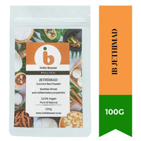IB Wellness Jethimad Licorice Root Powder (Mulethi / Yashtimadhu) | Standard Pack - Natural Soothing Herb for Sore Throat, Dry Cough, Acid Reflux Digestion Relief & Immunity | South Africa | India Bazaar