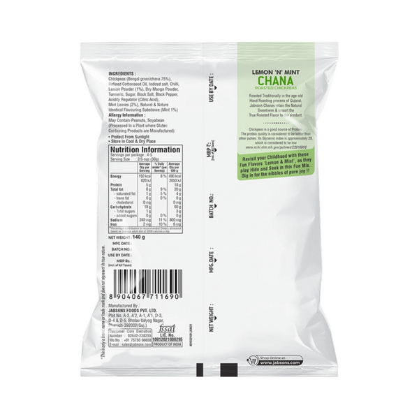 Jabson Lemon & Mint Chana 140g |BB:15.DEC.2025