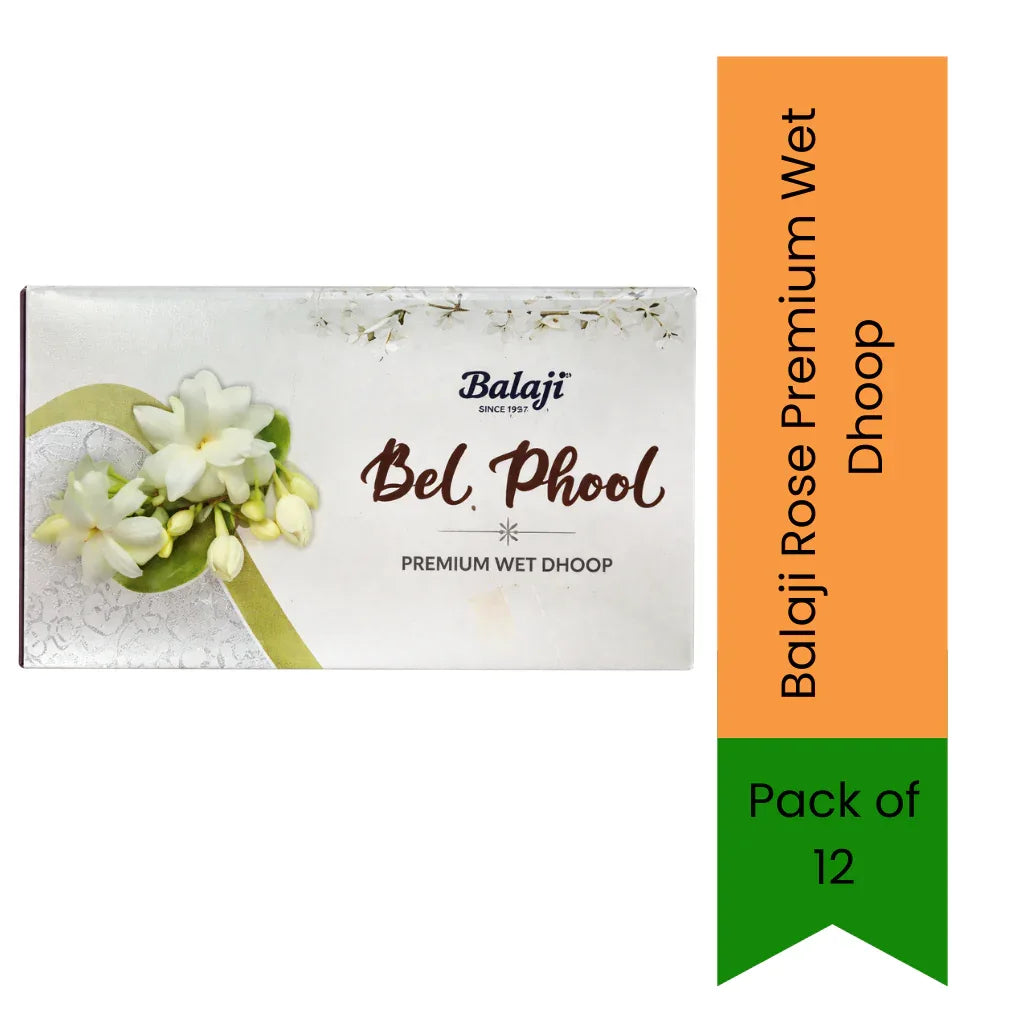 Balaji Bel Flower / Bel Phool Premium Wet Incense / Wet Dhoop | Sweet Floral, Soft & Creamy Fragrance | Soft Burning Long-Lasting Aroma | South Africa | India Bazaar