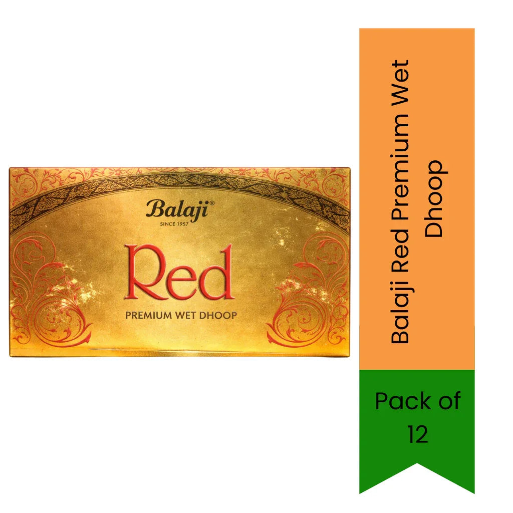 Balaji Red Premium Wet Incense Paste Sticks / Wet Dhoop | Rich Sweet, Warm & Deep Fragrance | Soft Burning Long-Lasting Aroma | South Africa | India Bazaar
