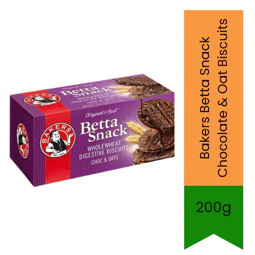 Bakers Betta Snack Chocolate & Oat Biscuits 200g