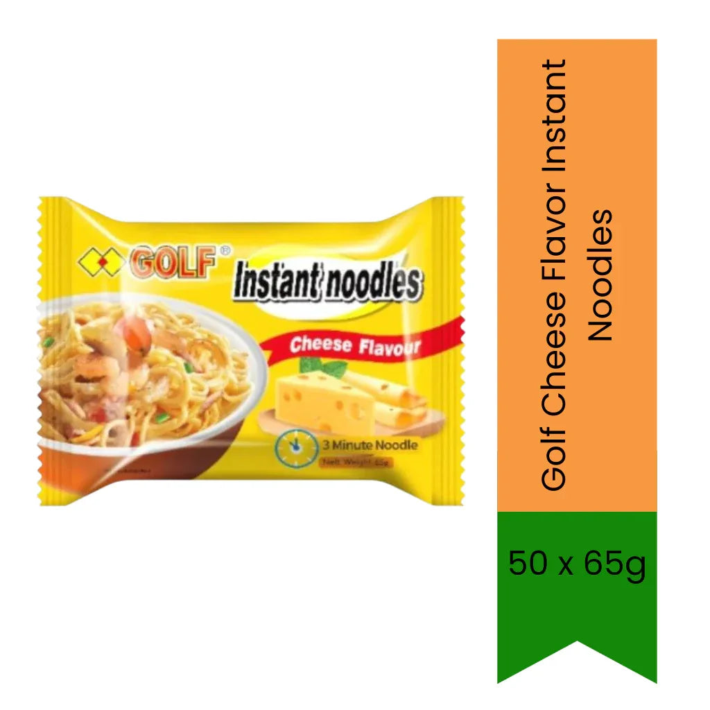 Golf Cheese Instant Noodles | 50 x 65g - Creamy Cheese Flavored Noodles for Quick Meals & Resale, Convenient Bulk Wholesale Pack | South Africa | India Bazaar