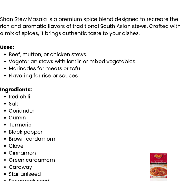 Shan Stew Masala |BB:08.DEC.2026