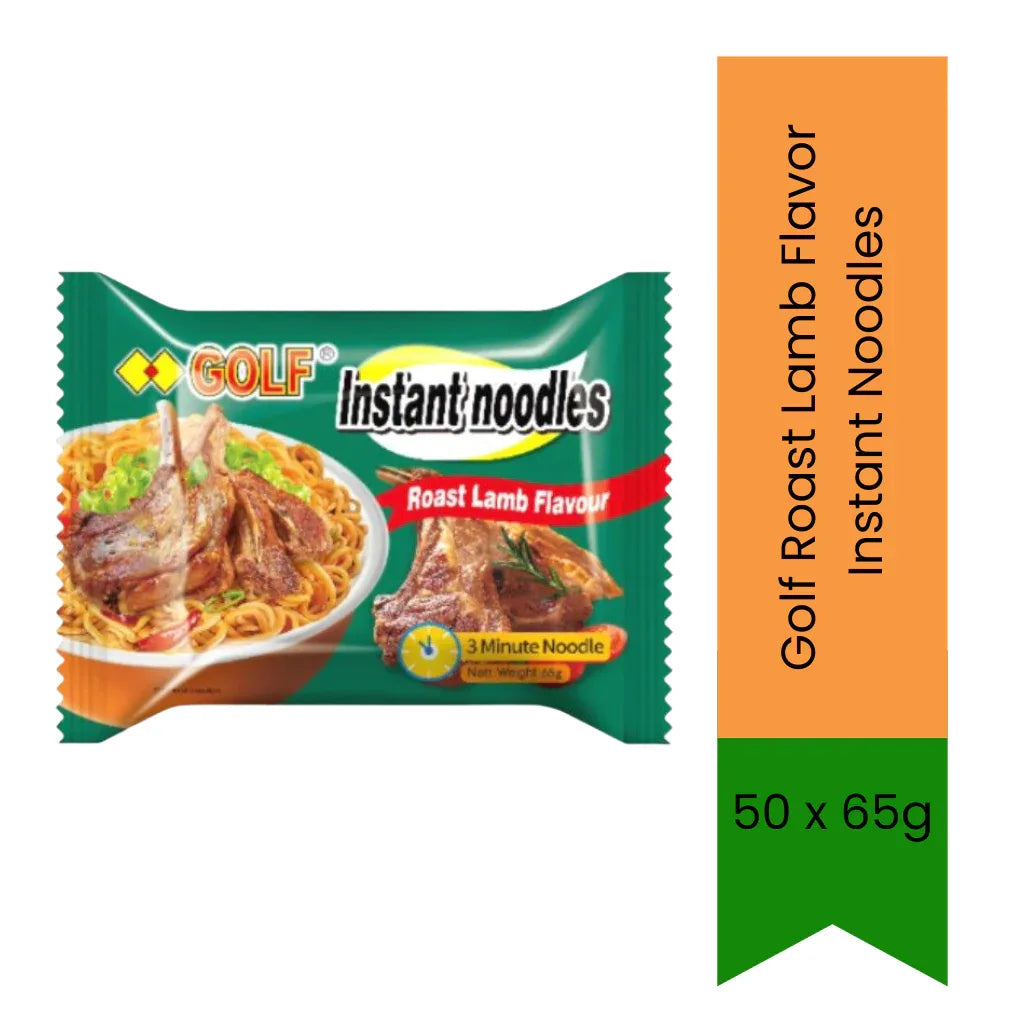 Golf Roast Lamb Instant Noodles | 50 x 65g - Convenient Instant Noodles for Quick Meals & Resale, Rich Lamb Flavor & Wholesale Value | South Africa | India Bazaar
