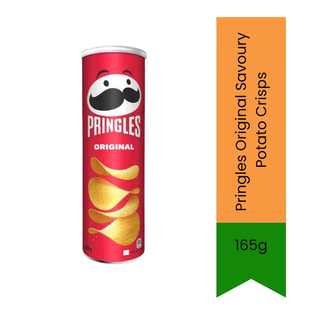 Pringles Original Potato Crisps | 165g - Classic Potato Chips for Parties & Everyday Snacking, Crunchy Texture & Signature Flavor | South Africa | India Bazaar