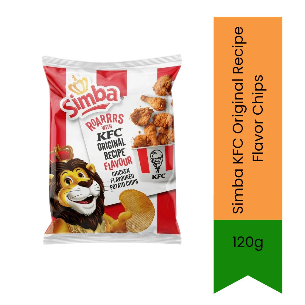 Simba KFC Original Recipe Flavour Chips | 120g - Crispy Potato Chips for Snacking, Famous Chicken Inspired Flavor & Ready-to-Eat Convenience | South Africa | India Bazaar