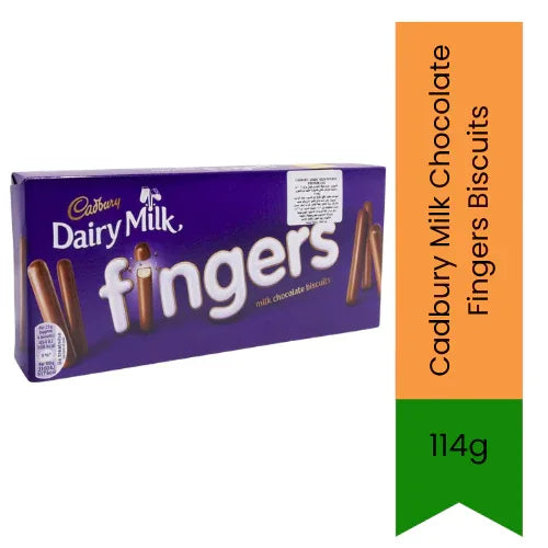 Cadbury Milk Chocolate Fingers Biscuits 114g | Crispy Biscuit Fingers Coated in Smooth Milk Chocolate | Perfect for Tea Time, Lunchboxes & Sweet Snacking | South Africa | India Bazaar