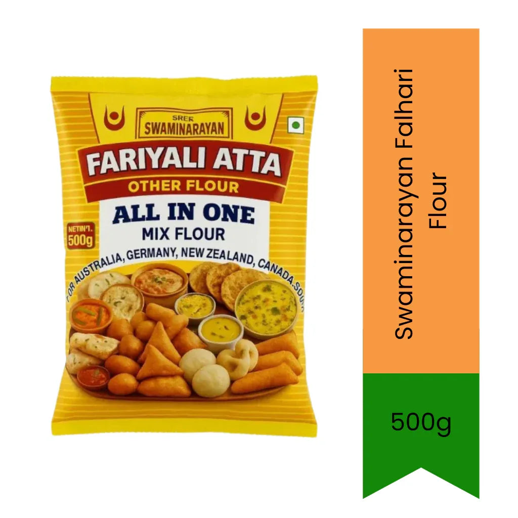 Swaminarayan Fariyali Flour (Farali Atta) | 500g - Ideal for Fasting Recipes, Rotis & Baking, Gluten-Free Blend & Easy Digestion | South Africa | India Bazaar