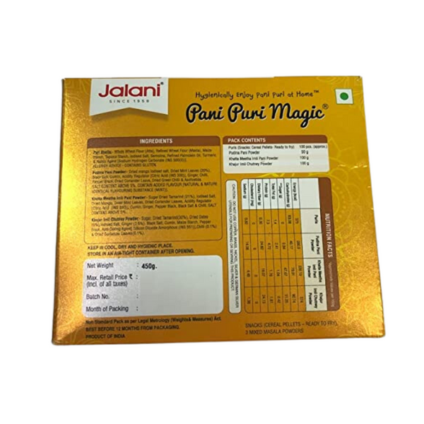 Jalani Pani Puri Magic Celebration Pack -450g(100pc kit) |BB:27.JUL.2025