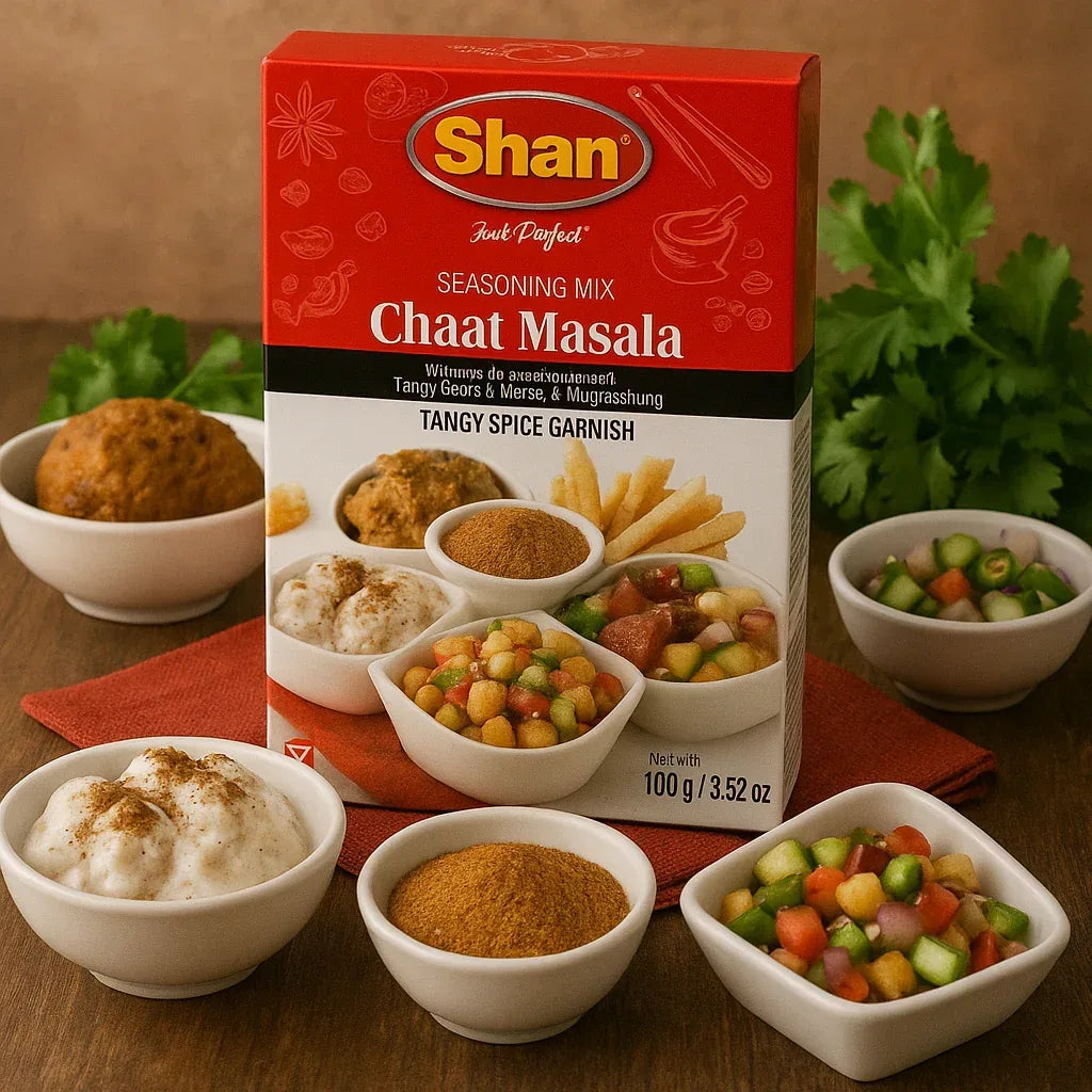 Shan Tangy Spice Seasoning / Chaat Masala 50g | Zesty, Sour, Salty & Lightly Spicy Blend | Snack, Fruit & Salad Enhancer | South Africa | India Bazaar