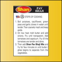 Shan Pav Bhaji Masala Vegetable Curry Spice Mix (Bhaji Masala) | 100g - Easy Cooking Mix for Spiced Mash Curry & Street Style Veggies, Rich Tangy Flavor | South Africa | India Bazaar