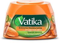 Dabur Vatika Extreme Moisturising Hair Styling Cream (Almond & Honey) | 140ml - Intensive Care Deep Hydration Pomade for Coarse, Bleached or Damaged Hair | South Africa | India Bazaar