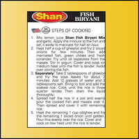 Shan Fish Biryani Spice Mix (Machli Biryani Masala) | 50g - Rice Dish Cooking Masala for Seafood, Prawns & Fish Layered Rice, Refreshing Citrus Notes | South Africa | India Bazaar