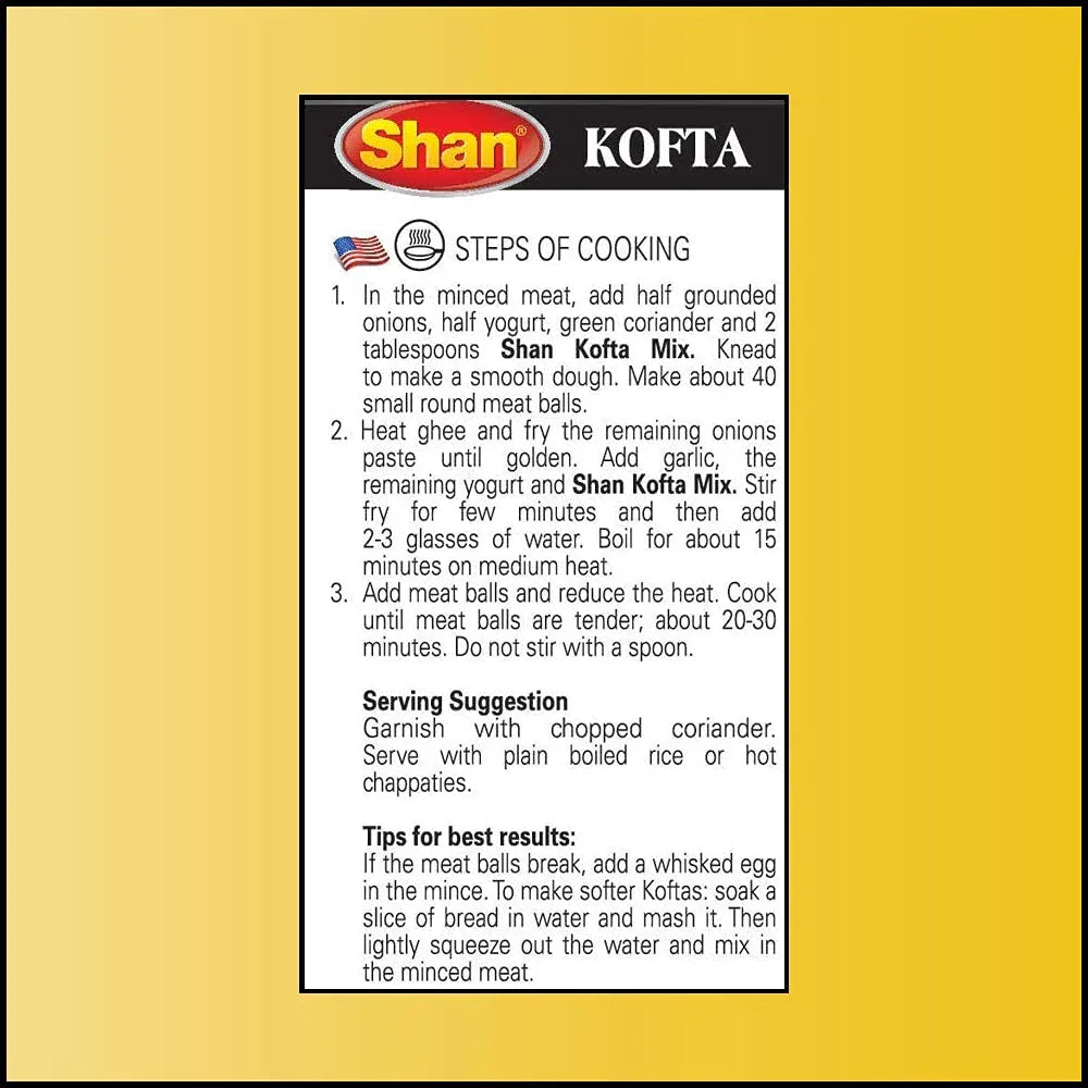 Shan Meatball Kofta Curry Spice Mix (Kofta Masala) | 50g - Rich Meatball Curry Masala for Traditional Mince Dishes & Gravies, Deep Aromatic Spice Blend | South Africa | India Bazaar