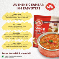 MTR Sambar Powder | 200g - Authentic South Indian Masala for Sambar, Lentil Dishes & Curries, Rich Aroma & Homemade Taste | South Africa | India Bazaar