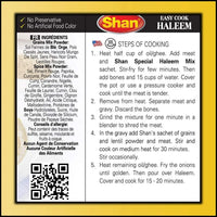 Shan Easy Cook Haleem Mix Slow-Cooked Meat & Lentil Stew | 300g - Thick Savoury & Spiced Porridge-Style Grain Mix, Quick Traditional Indian Meal Solution | South Africa | India Bazaar