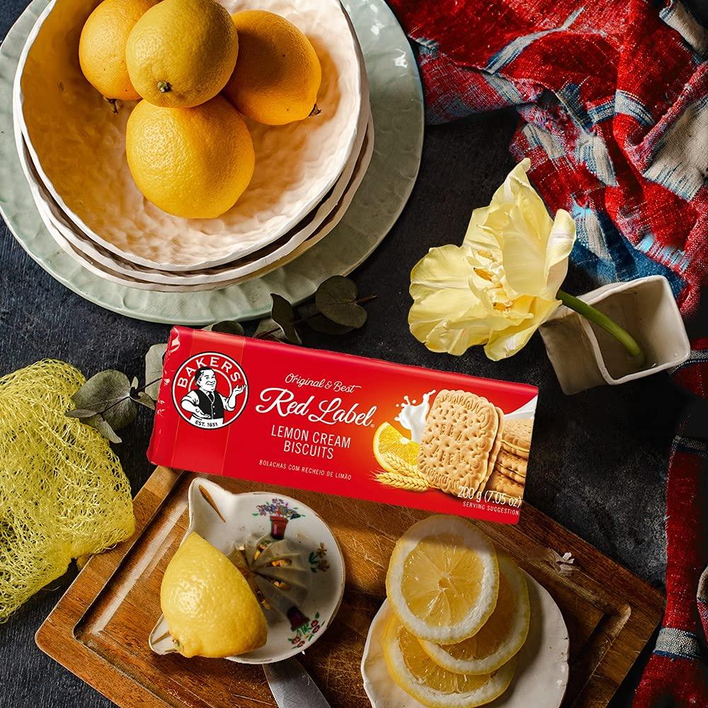 Bakers Red Label Lemon Cream Biscuits 200g