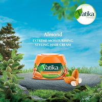Dabur Vatika Extreme Moisturising Hair Styling Cream (Almond & Honey) | 140ml - Intensive Care Deep Hydration Pomade for Coarse, Bleached or Damaged Hair | South Africa | India Bazaar