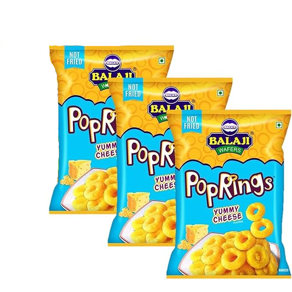 Balaji Wafers Pop Ring Cheese (Pack of 3) |BB:03.FEB.2026