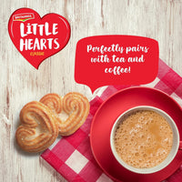 Britannia Little Hearts Sugar Coated Biscuits | 151.5g (50.5g x 3 Multipack) - Crispy Golden Heart-Shaped Sweet Glazed Cookies, Light Tea Time Snack | South Africa | India Bazaar