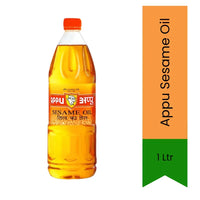 Appu Sesame Oil Pure Gingelly Extract (Til Ka Tel) | 1L - Deep Nutty Cooking Oil for South Indian Gravies, Asian Stir-Fries, Chow Mein Noodles & Salad Dressings | South Africa | India Bazaar
